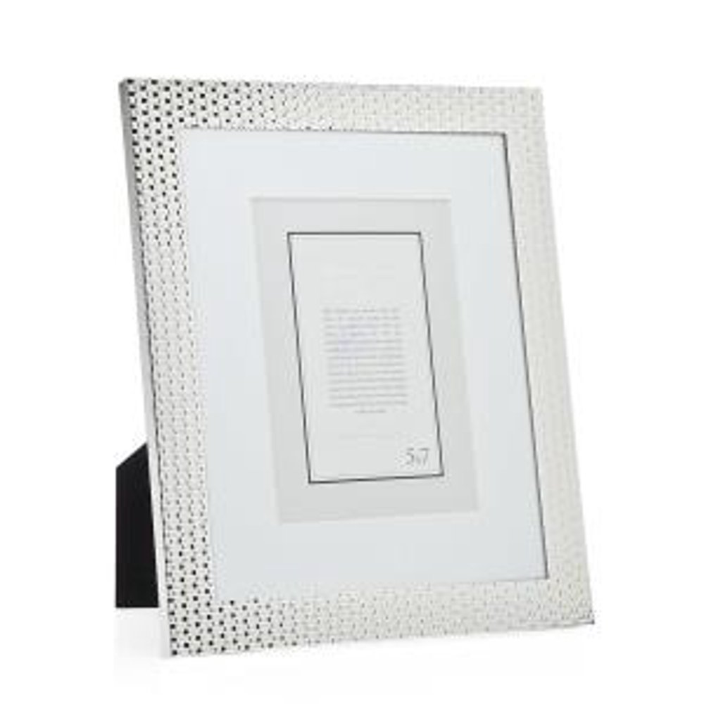 8x10/5x7 Versatile Silver Mat Weave Picture Photo Frame