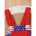 thumbnail image 4 of Suealasg Baby Boys Girls 4th of July Jumpsuit Shorts  Sleeveless Stars and Stripes Print Rompers Overalls 6M 12M 18M 24M 3T 4T Toddler Independence Day Clothes, 4 of 7