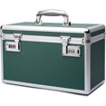 thumbnail image 1 of Large capacity Locking Box, Lockable Medication Box with Portable Storage Case, 38x 22x 24cm, Childproof Medicine Lock Organizer, Locked Empty First Aid Storage Case (GREEN), 1 of 8