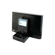 GPX SI1807BLK - Speaker dock - with Apple cradle - for portable use - black - for Apple iPod (4G, 5G); iPod mini