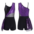 thumbnail image 1 of Alvivi Kids Girls Gymnastics Ballet Dance Leotard Sparkling Sequins Unitard Bodysuit, 1 of 7