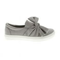 thumbnail image 2 of Moca Sneaker-05 Woman's Faux suede Side Bow Tie Slip On Sneakers, Gray 8 F US, 2 of 2
