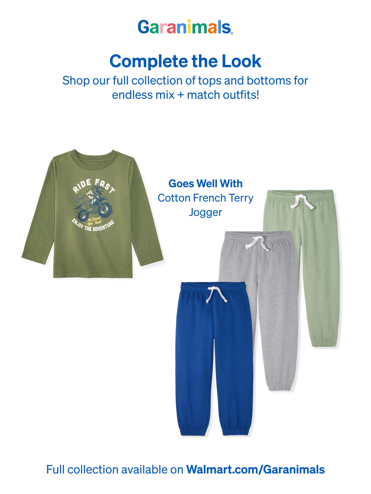 Garanimals Baby & Toddler Boys Long Sleeve Shirts, Single & 3-Pack, Sizes 0-6T