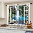 thumbnail image 3 of WNOOHIY Waterfall Mountain And River Scenery Light-Filtering Curtain,29.5" × 65", Set of 2 Panels, 3 of 8