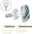 thumbnail image 3 of HemaKayy 4 Pack 1.2" Decorative Cabinet Knobs - Elegant, ABS Glass Square White Handles for Kitchen, Bedroom, Bathroom, and Home Furniture Decor - Unique Marble Texture, 3 of 6