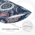 thumbnail image 4 of LNWH Rectangle Pillow Cover, Paisley Floral Blue Ethnic Cushion Covers Pillowcase for Couch Bedroom Sofa, 16"x24", 4 of 7