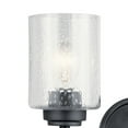 thumbnail image 4 of Kichler Winslow 12.75" 2 Light Black Vanity Light with Clear Seeded Glass Shades, 4 of 8