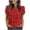 #130-Red, variant on Women Blouses Dressy Casual 3/4 Length Sleeve Tops Eyelet Lace Spring Summer Shirts Beach Vacation Clothes