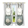 thumbnail image 6 of Yayeee Window Curtains Set of 2 for Living Room Light Filtering 63"x42", Beige Cute Cat, 6 of 7