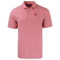 thumbnail image 2 of Men's Cutter & Buck Red/White Cincinnati Reds Forge Eco Double Stripe Stretch Recycled Polo, 2 of 3