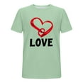 thumbnail image 5 of Stamzod Valentines Shirts for Men Summer Lover Heart Short Sleeve Tshirts Loose Casual Workout Tshirts Shirts for Men Green M, 5 of 5