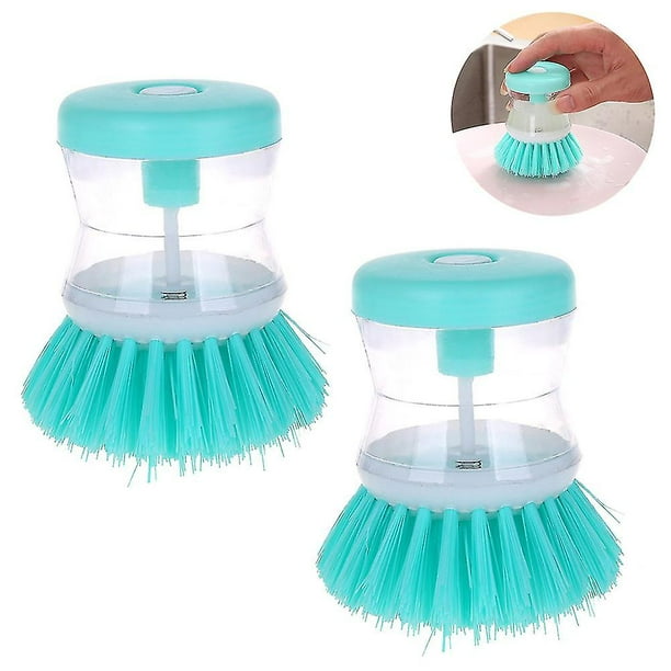 Cepillo Para Platos Con Dispensador De Jabón, Estropajo Para Platos Con
