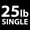 c) 25 lbs (Single), variant on Synergee Bumper Plates Strength Conditioning Workouts Weightlifting 35lbs Single