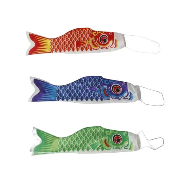 3x Japón Carp Windsock Japanese Hanging para el , jardín, decoración de patio trasero, lib Rojo 55cm Sunnimix Bandera Koinobori