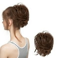 thumbnail image 4 of Mother's Day Human Hair Wig Glueless Wigs Human Hair Messy Hair Bun Hair Pieces Curly Synthetic Updo Scrunchies Ponytail Extension for Women Black 1Pcs Wear Back to Campus, 4 of 4