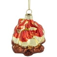 thumbnail image 4 of Northlight 2.75" Log Campfire Glass Christmas Ornament, 4 of 5