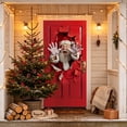 thumbnail image 5 of Christmas Door Cover Door Curtain, Polyester Fabric, Standard 35x71 Inch, for Door Wall Desktop Decoration, Easy Install Punch-Hang, Holiday Party Decor, 5 of 6