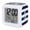 Navy Blue Light Blue White, variant on Navy Blue Striped Digital Alarm Clock for Bedrooms, Smart LED Alarm Clock with 7 Color Changing Night Light, Blue Anchor Nautical Farmhouse Silent Wake Up Clocks for Sleep Study Cooking 3.2"x3.2"