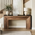thumbnail image 4 of Tribesigns Modern Console Table, 63" Wood Entryway Table with Storage for Living Room, Black & Brown, 4 of 6