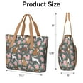 thumbnail image 3 of Tote Bag for Women - Cute Boxer Dog and Flowers Florals Shoulder Bag - Large Utility Work Duffle Bag with Zipper Handbag for Travel, Work, Sprots, 3 of 5