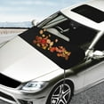 thumbnail image 6 of Dualoai Car Front Windshield Rain Trough Cover Foldable Portable Block Fallen Leaves L, 6 of 9