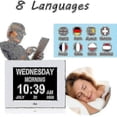 thumbnail image 5 of Digital Calendar Clock Extra Large Day Clock Date Time And Day Of The Week Dementia Clocks For Visually Impaired Seniors With Battery Backup + 8 Alarm_Perfect Gift, 5 of 5