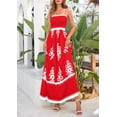 thumbnail image 3 of Vestido de Verano PRETTYGARDEN Floral para Mujer Rojo S, 3 of 8