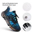 thumbnail image 4 of Black Maple Leaf Walking Shoes for Men Woman Lightweight Tennis Fashion Elastic Sports Shoes Cushion Basketball Shoes, 4 of 7