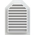 thumbnail image 4 of Ekena Millwork 12"W x 24"H Octagonal Top Gable Vent (17"W x 29"H Frame Size) Functional, PVC Gable Vent with 1" x 4" Flat Trim Frame, 4 of 14