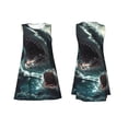 thumbnail image 3 of Vsdgher Wave Ocean Animal Shark Print Summer Dresses for Women Casual U Neck Beach Dress Sleeveless Tank Loose Sundress with Pocket -XX-Large, 3 of 7