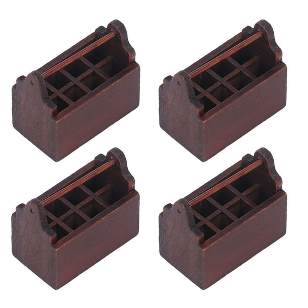 Caja De Herramientas En Miniatura Caja De Herramientas De Casa De Muñecas De Madera De Pino Portátil Compacta Para Juguete ANGGREK Juguetes