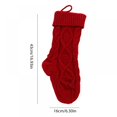 thumbnail image 5 of Christmas Sale! Large Christmas Stockings 3Pack -17 Inches Christmas Stockings Double-Sided Cable Knitted Xmas Stockings Burgundy Red and Cream for Family Holiday Christmas Party Classic Decor, 5 of 7