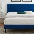 thumbnail image 5 of Platform Bed Frame, Full Size, Velvet, Blue Navy, Modern Contemporary Urban Design, Bedroom Master Guest Suite, 5 of 10