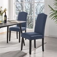 thumbnail image 2 of Alden Design Fabric Upholstered Dining Chair HighBack, Set of 2, Blue, 2 of 9
