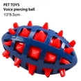 thumbnail image 2 of Dog Toy Ball, Dog Spiky Toy Ball with Squeaker, for Floating Chewing Fetching and Interactive Play, 5.12 x 3.35 x 3.35 Inches (Red), 2 of 3