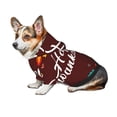 thumbnail image 6 of Goofa Happy Thanksgiving Pattern Small Dog Sweater Hoodies Pet Grey Hooded Soft Fleece Sweatshirts with Pocket Fall Winter Puppy Cat Sweaters Warm Clothes-Medium, 6 of 8