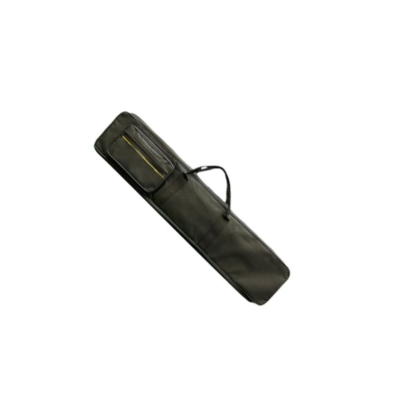 bedienty Pool Cue Case 4x4 1/2 Snooker Pool Cases with Divider Pouch Cue Cue Blue Grey Billiard Black 85x17cm