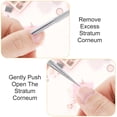 thumbnail image 5 of EXLEAF 2 Pcs Nail Cleaning Cuticle Stick,Stainless Steel,Cuticle Pusher Remover Dead Skin Polish Peeler Cutter,Professional Pedicure Nail Art Care Portable Nails Cleaning Tool, 5 of 6
