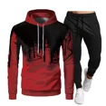 thumbnail image 3 of Traje con capucha de marca de alta calidad para otoño e invierno, Sudadera con capucha de moda de ocio para hombre, pantalones de marca, traje informal para correr, ropa deportiva, sudadera, 3 of 5