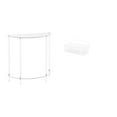 thumbnail image 1 of Mesita de noche de acrílico,Mesa auxiliar de acrílico transparente Mesa auxiliar transparente en capas,Cesta de almacenamiento,Cesta organizadora de almacenamiento de cocina colgante de, 1 of 8