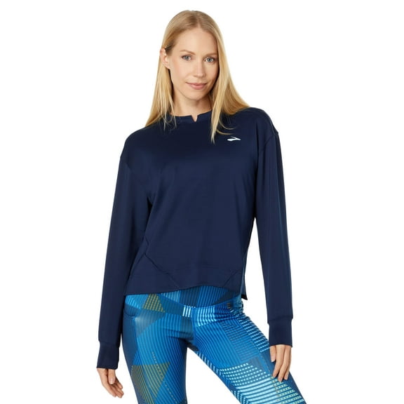 Brooks Women's Run Within Sweatshirt Navy Blue Size XS 0-2