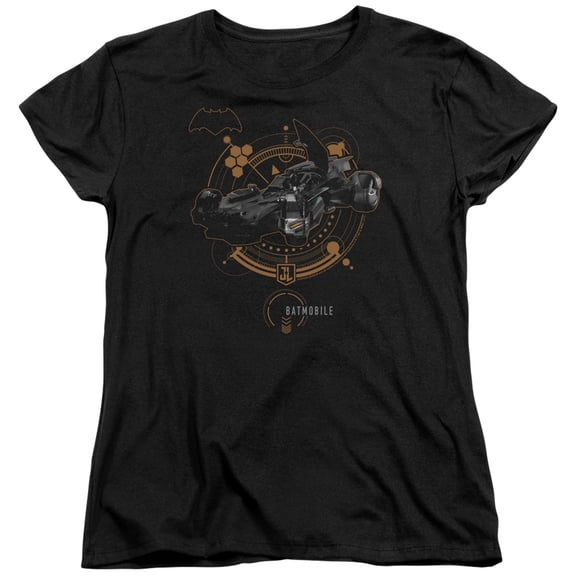 Justice League Movie - Batmobile - Women's Short Sleeve Shirt - Large