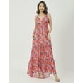 thumbnail image 2 of Moomaya Sleeveless V Neck A-Line Printed Dress - Women's Boho A-Line Dress, 2 of 9