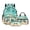 Green-Beach Starfish Sea Turtle, variant on Kuiaobaty Deer Tree Print Backpack and Lunch Box Set for Girls Boys Insulated Lunch Bag Pencil Case with Zipper Lightweight Backpack and Pencil Bag for School Camping Picnic