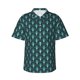 thumbnail image 1 of Fotbe Green Vintage Peacock Camisa Hawaiana para Hombre Unisex – Camisa Casual de Verano con Botones de Manga Corta de Algodón y Lino,X-Large, 1 of 7