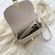 thumbnail image 2 of Bolso de hombro de moda para mujer Bolso bandolera de cuero de paja de malla floral (Beige), 2 of 6