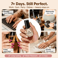 thumbnail image 5 of Morovan 6-Color Cat Eye Nail Polish Set with Base & Top Coat, Quick Dry Mooncat Glitter Holographic Polish in Gold Silver Purple & More, DIY Salon Manicure Kit at Home, 5 of 9