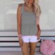 thumbnail image 2 of Top con tirantes y dobladillo con volantes para mujer, camiseta sin mangas informal de Color puro para citas diarias en verano, 2 of 7