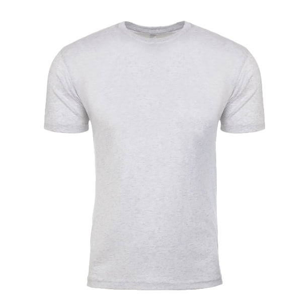 Next Level - Camiseta de cuello redondo Tri-Blend para hombre caballero (Blanco Jaspeado)