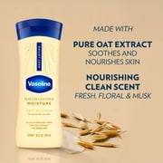 Vaseline Intensive Care Nourishing Moisture Body Lotion for Dry Skin, Lotion Made with Ultra-Hydrating Lipids + Pure Oat Extract for Nourished, Healthy-Looking Skin, 10 fl oz